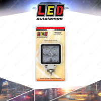 LED Autolamps 12 Watt Flood/Reverse Light White Base 4 LED Work Lamp Blister