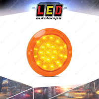 LED Autolamps Amber Round Rear Indicator Light Amber Lens 12V 21 LED Lamp Bulk