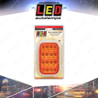 LED Autolamps Rear Indicator Light Amber Lens Chrome Reflector 16 LED Blister