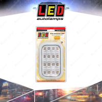 LED Autolamps Rear Indicator Light Clear Lens Chrome Reflector 16 LED Blister