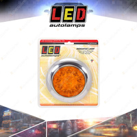 LED Autolamps Round Rear Indicator Light with Chrome Bracket 12-24V Blister