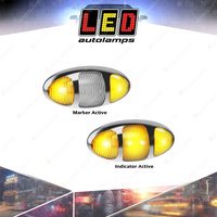 LED Autolamps Amber Side Marker/CAT5 Direction Indicator Chrome Housing and Plug