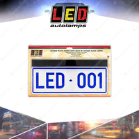 LED Autolamps Licence Number Light Plate Black Frame with 6 LED Lamps Blister