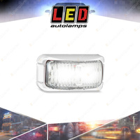 LED Autolamps White Front End Outline Marker Light White Base 2 LED Lamp Box 10