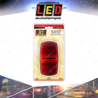 LED Autolamps Red Rear End Outline Marker Light 12-24V 4 LED Lamp Single Blister