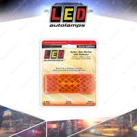 LED Autolamps Amber Side Marker Light Reflector 3M Tape 3 LED Lamp Blister