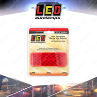 LED Autolamps Red Side Marker Light Inbullt Reflector 3M Tape 3 LED Lamp Blister