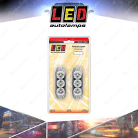 LED Autolamps White Reverse Light 12-24 Volt 3 LED Lamp Twin Blister