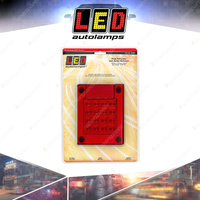 LED Autolamps Red Rear Stop Tail Light 16 LED Lamp Red Reflector Single Blister