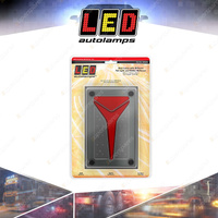 LED Autolamps Stop Tail Reflector Light Clear Lens Chrome 12-24 Volt Blister