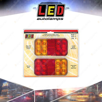 LED Autolamps Stop Tail Indicator Reflector Licence Light 8 LED Lamp 2 Blister