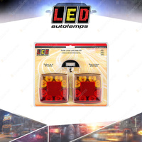 LED Autolamps Stop Tail Indicator Reflector Light and 10m Cable Kit Twin Blister