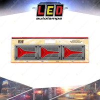 LED Autolamps Stop Tail Indicator Reverse Reflector Light Clear Lens Chrome