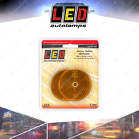 LED Autolamps Amber Round Reflector 60mm Round Screw Mount Twin Blister