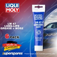 6 x Liqui Moly LM 47 Long-Life Grease + MoS2 100g High-Grade Lube