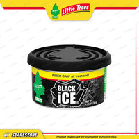 Little Trees Black Ice Fragrance Fiber Can Tin Container Air Freshener