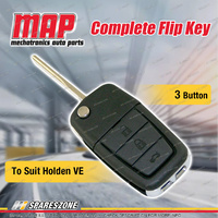 MAP Complete 3 Button Remote Shell & Flip Key for Holden Commodore VE