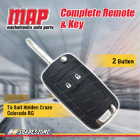 MAP Complete 2 Button Remote Shell & Key for Holden Cruze Colorado RG