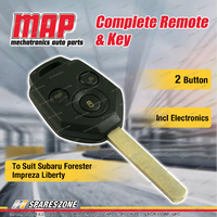 MAP Complete 3 Button Remote Shell & Key for Subaru Forester Impreza Liberty