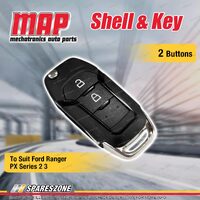 MAP 2 Button Remote Shell & Key Replacement for Ford Ranger PX Series 2 3