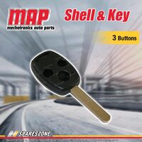 MAP 3 Button Car Remote Shell & Key Replacement for Honda Various