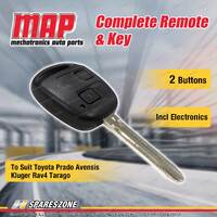 Complete 2 Button Remote Shell & Key for Toyota Avensis Kluger Prado Rav4 Tarago
