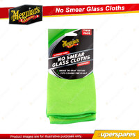 Meguiar's No Smear Glass Cloths Twin Pack 40cm x 40cm Glass Cleaning Cloth