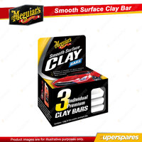 Meguiar's Smooth Surface Clay Bar 3 pack 150g G1117 Detailing Paint Clean