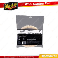 Meguiar's Soft Buff Rotary Wool Cutting Pad 8 Inch - 100% Natural Wool