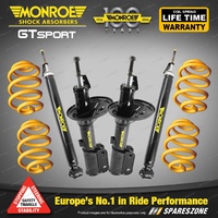 Monroe GT Sport Shocks King Lower Springs for Holden Commodore VU VUII 6CYL Ute