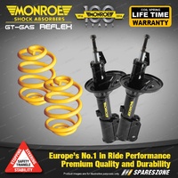 Front Lowered Monroe Shock Absorbers King Springs for BMW 3 E46 318i 318d Ci