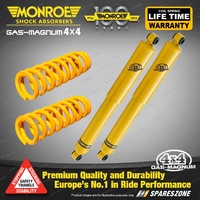 Front STD Monroe Shock Absorbers King Springs for NISSAN PATROL GQ Y60 LWB Ute