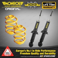 Rear Lowered Monroe Shock Absorbers King Springs for AUDI A4 6CYL Sedan 95-99