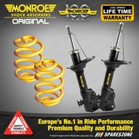 Front Lowered Monroe Shock Absorbers King Springs for HOLDEN BARINA SB Hatch