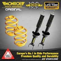 Rear Lowered Monroe Shock Absorbers King Springs for HONDA CRX 1600 Coupe 89-92