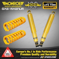 Rear Raised Monroe Shock Absorber King Springs for SSANGYONG MUSSO Wagon 96-06