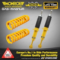 Front Raised Monroe Shocks King Springs for SSANGYONG REXTON 2.7 2.9 TD 3.2