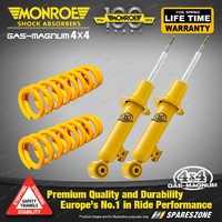 Front Raised Monroe Shocks + King Springs for Nissan Navara D23 Coil Coil