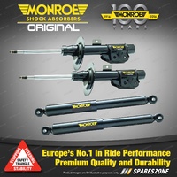 Monroe Front + Rear Original Shock Absorbers for Citroen C2 C3 Hatchback