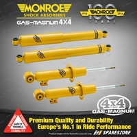 Monroe F + R Gas Magnum TDT Shock Absorbers for Nissan Navara D40 RX ST-X 4WD