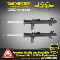 2 x Front Monroe OE Spectrum Shock Absorbers for Volkswagen Polo 6R1 6C1 2009-On