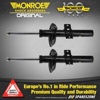 2 x Front Monroe Original Shock Absorbers for Audi A1 GBA GBH Hatchback 2018-On