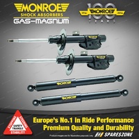Monroe F + R Gas Magnum Shock Absorbers for Kia Sportage Gen I 4WD Wagon 94-99