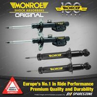 Monroe Front + Rear Original Shock Absorbers for Chevrolet Spark M300 3/2010-On