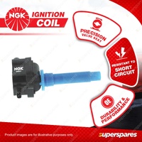 1 x NGK Ignition Coil for Kia Carens Shuma Spectra FB 1.8L 4Cyl DOHC MPFI 16V