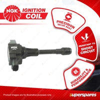 1 x NGK Ignition Coil for Nissan Micra K13 1.2L 1.5L 3Cyl 4Cyl DOHC MPFI 10-13