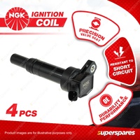 4 x NGK Ignition Coils for Kia Cerato YD Rondo RP Soul AM PS Sportage SL 4Cyl