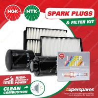 NGK Iridium Spark Plugs & NTK Filter Service Kit for Toyota Hilux TGN121R 2.7L