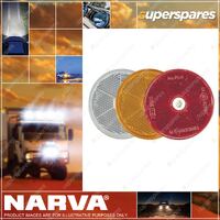 Narva Amber Retro Reflector 60mm Dia With Central Fixing Hole 84011BL Pack 2