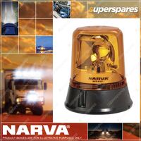 Narva Optimax Rotating Beacon Amber Flange Base 12 24 Volt 85650A